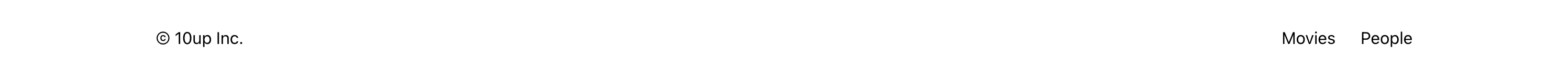 The completed Navigation on the frontend- footer